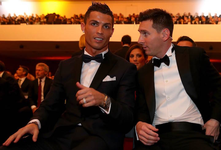 Cristiano Ronaldo és Lionel Messi a gálán