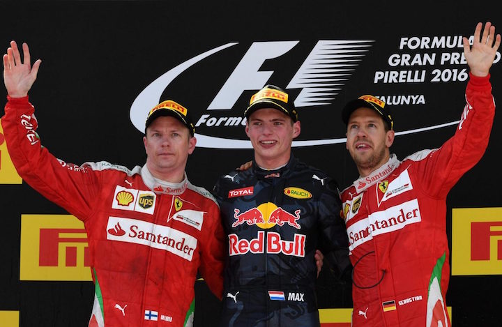 Kimi Raikkönen, Max Verstappen és Sebastian Vettel. Fotó: Formula1.com