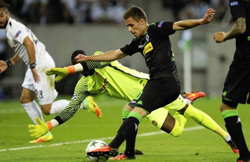Thorgan Hazard mesterhármast szerzett a Young Boys ellen. Fotó: kicker.de
