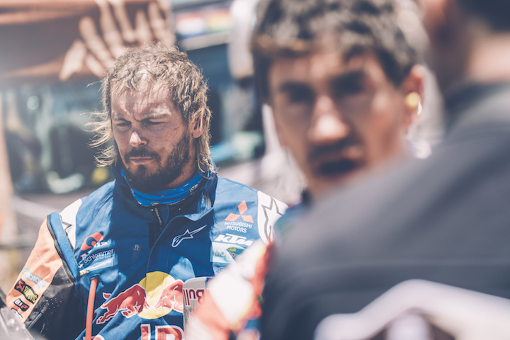 Toby Price (AUS) of Red Bull KTM Factory Team at the end of the stage 3 of Rally Dakar 2017 from San Miguel de Tucuman to San Salvador de Jujuy, Argentina on January 4, 2017
