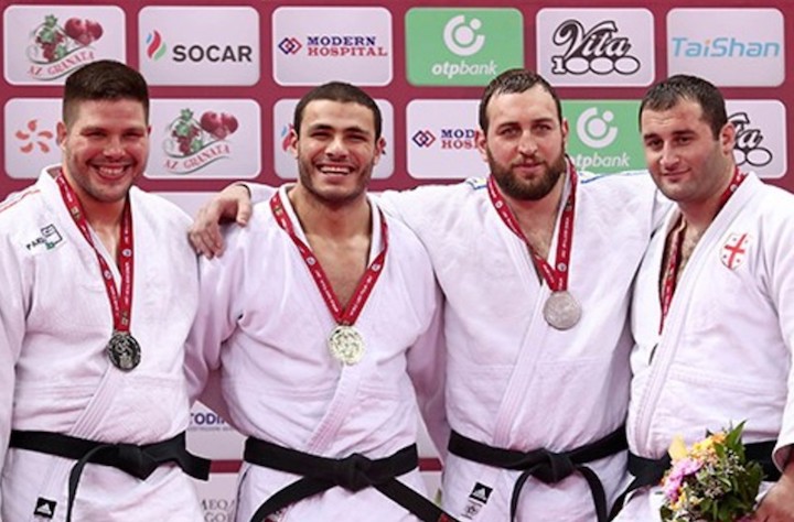 Bor Barna, a győztes Guram Tusisvili, Sztanyiszlav Bondarenko és Onise Bughadze