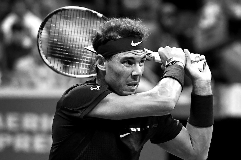 September 8, 2017 - Rafael Nadal in actin against Juan Martin del Potro in a men's singles semifinal match at the 2017 US Open.